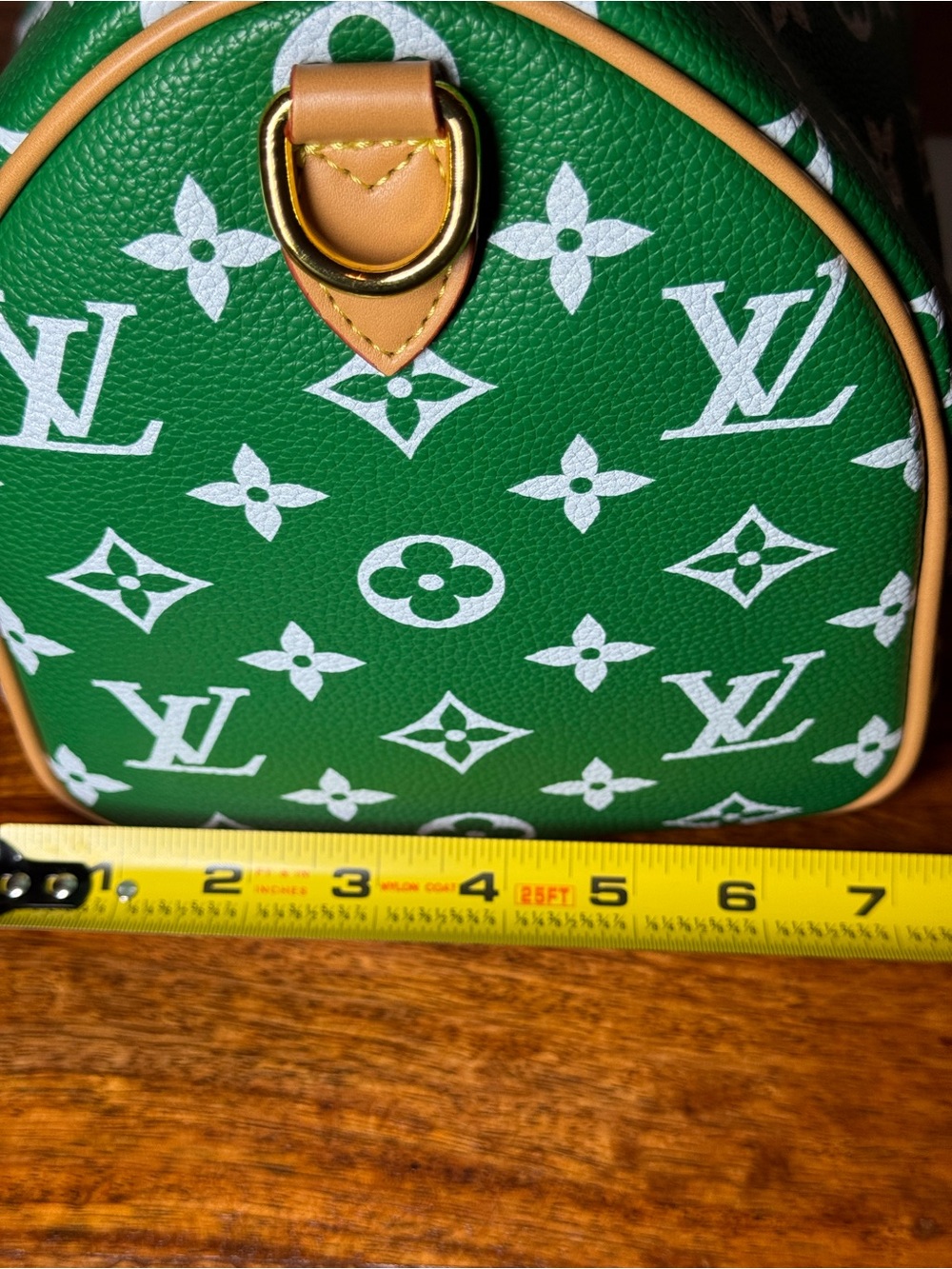 Green Satchel with Tan Trim. No Brand. - Picture 3 of 8